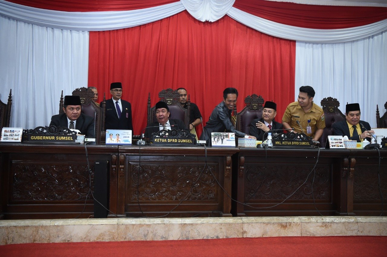Kebijakan Umum Perubahan APBD (KUPA) , paripurna DPRD Sumsel , Prioritas dan Plafon Anggaran Sementara Perubahan (PPAS-P)