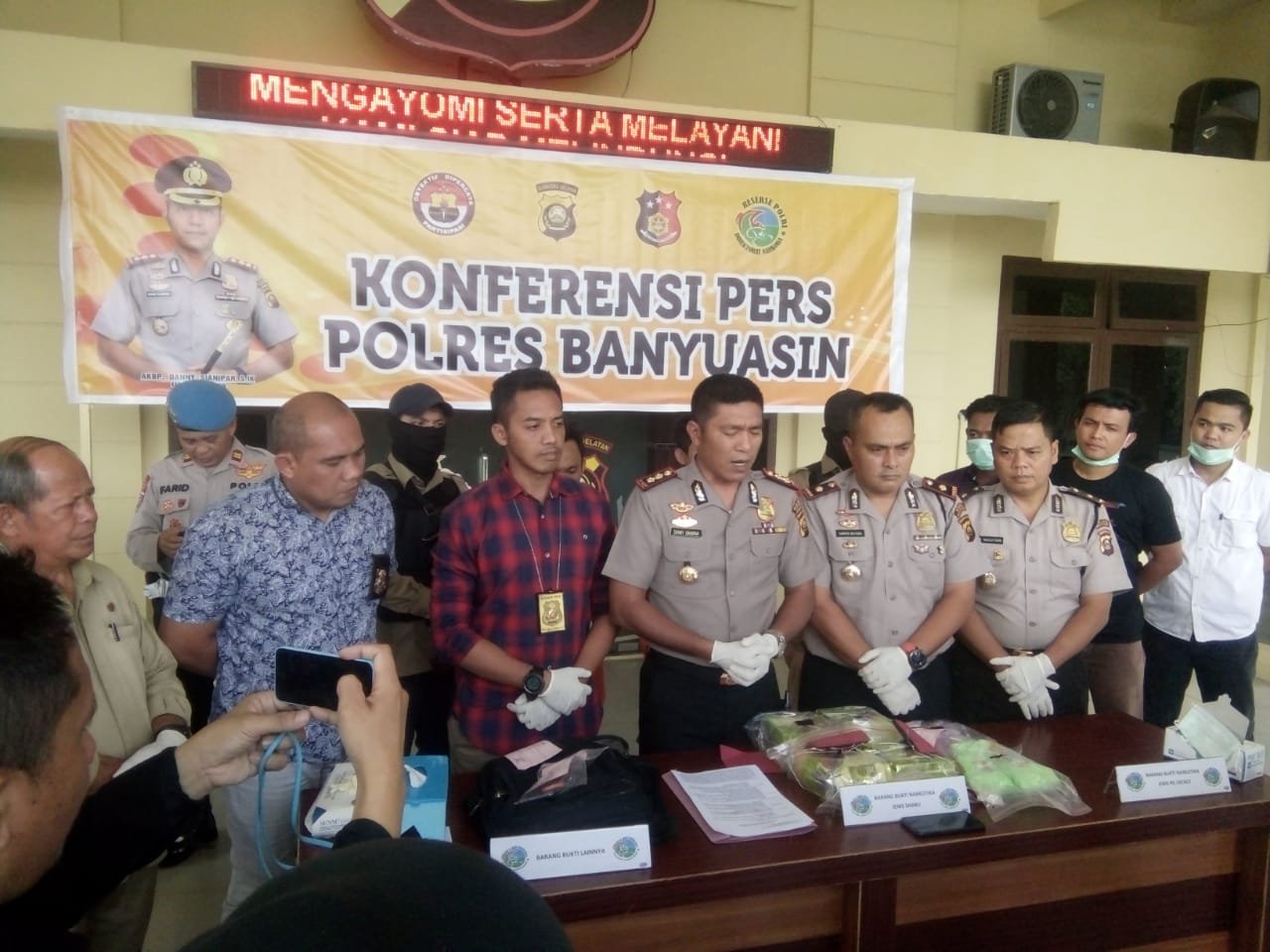 narkoba , Polres banyuasin
