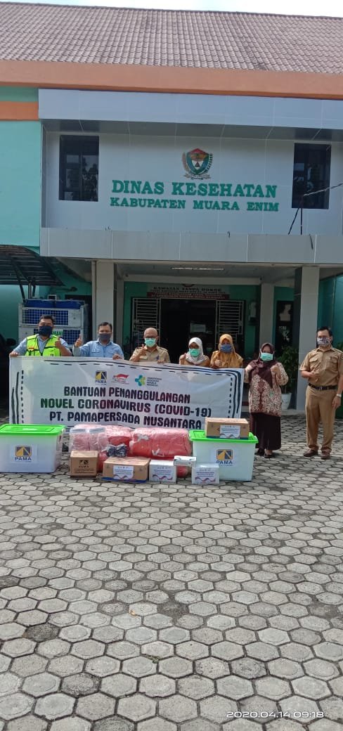 PAMA Serahkan APD untuk Dinas Kesehatan Muara Enim