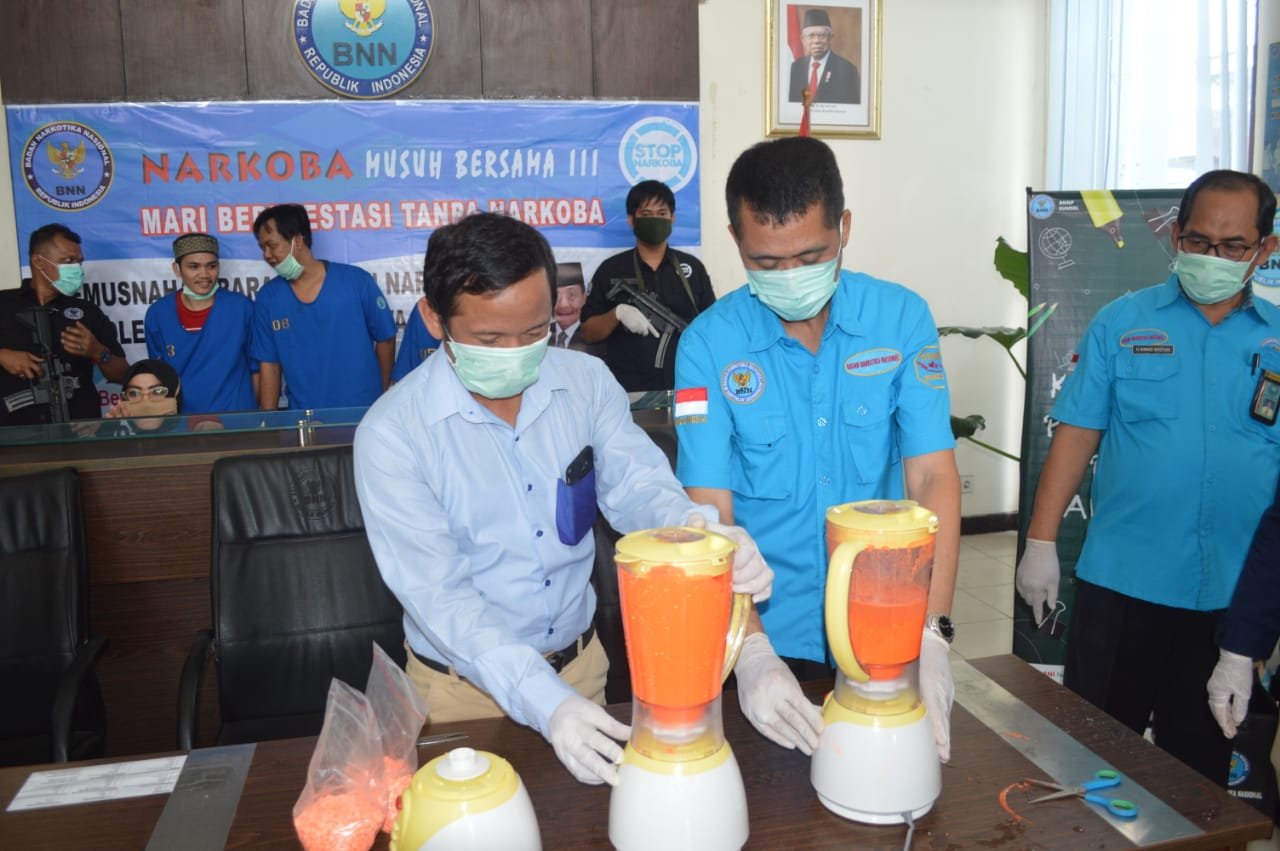 BNNP Sumsel Musnahkan 1.259 Gram Sabu dan 14.706 Ekstasi