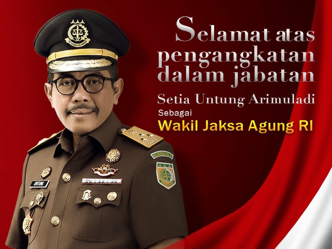 Setia Untung Arimuladi, SH, MH Resmi Jabat Wakil Kejaksaan Agung RI