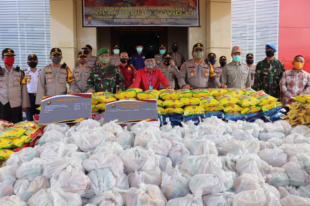 Muba Apresiasi Gerakan Polres Bakti Sosial Peduli Covid-19