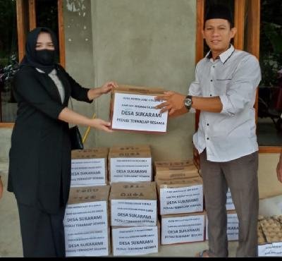 Cikani, Kepala Desa Sukarami Sampaikan Perduli Ke Desa Terkena Banjir