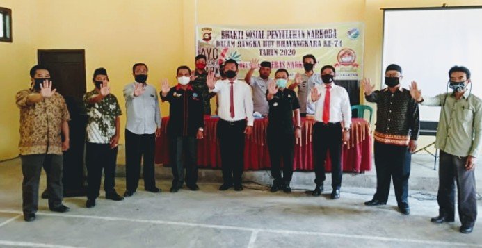 Sat Narkoba Polres OKU Selatan dan Gann Peringati Hari Anti Narkotika Internasional