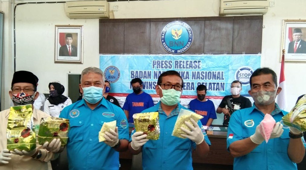 BNNP Sumsel Gagalkan 4,6 Kg Sabu dan 7.000 Butir Ekstasi