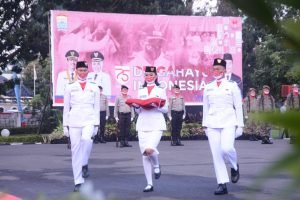 Paskibraka kota Palembang, prosesi pengibaran bendera merah putih, upacara HUT RI, kemerdekaan