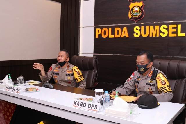 Kapolda Sumsel , Polda Sumsel , Protokol kesehatan , selamat datang di Polda Sumsel