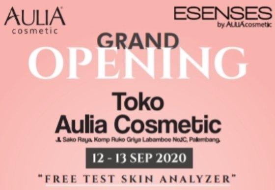 bukan murahan , dapat lipstik , Diskon 50 Persen , Facebook , Facebook Aulia Kosmetik , Grand Opening , Instagram , make over gratis , tes kulit gratis , Toko Aulia Cosmetic