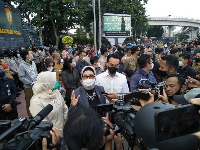 Aksi Demo , Aksi Demo Mahasiswa , Ikatan mahasiswa Muhammadyah Palembang , IMM Palembang , Ketua DPRD Provinsi Sumsel , Koordinator Lapangan , Menyampaikan Aspirasi