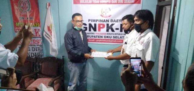 GNPK RI , KESBANGPOL Oku Selatan , Ormas dan LSM , Sekretariat PD GNPK-RI OKU Selatan , Verifikasi