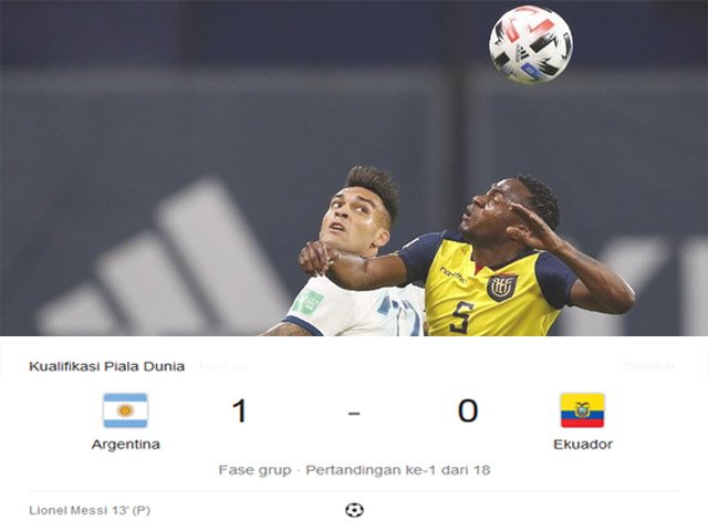 Argentina vs Ekuador , Kualifikasi Piala Dunia 2022 , La Albiceleste , Timnas Argentina , Timnas Ekuador