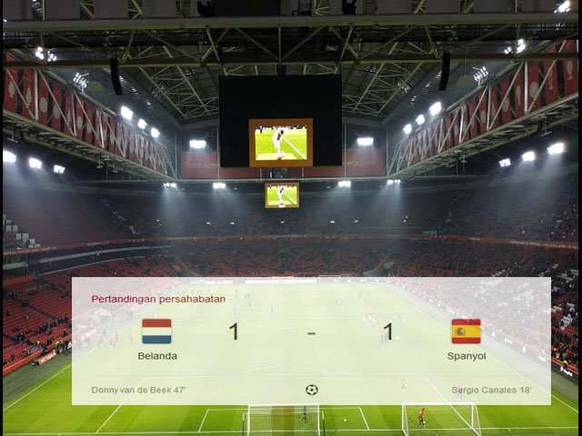 belanda vs spanyol , Laga Persahabatan
