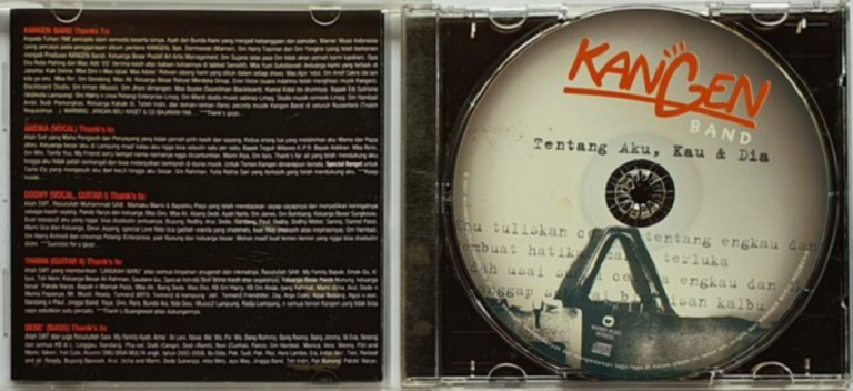album tentang aku kau dan dia , Kangen Band , kunci gitar , lagu hits