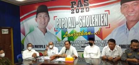 jumpa pers popo ali, pemenang pilkada okus