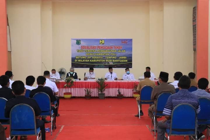 Jalan Tol Betung , Pembangunan Jalan Tol Kecamatan Keluang , program pengadaan tanah , Proyek Strategis Nasional