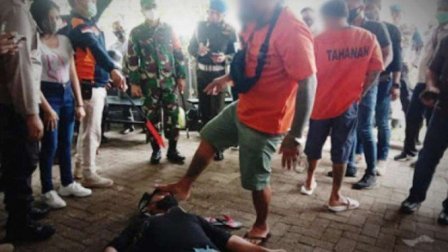 Preman Bitung, Prajurit TNI Sekarat, lokasi prarekonstruksi