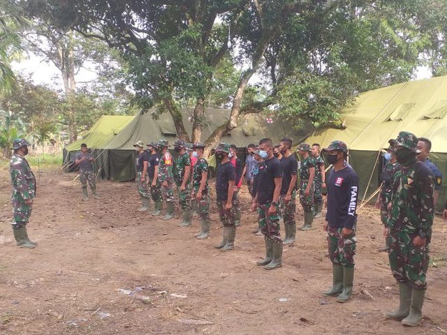 Apel Pagi Satgas TMMD , pengerjaan target sasaran , semangat menjalankan tugas