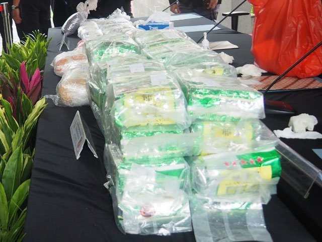 paket kemasan teh China, barang bukti sabu