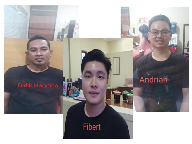 tiga tersangka perampok toko emas