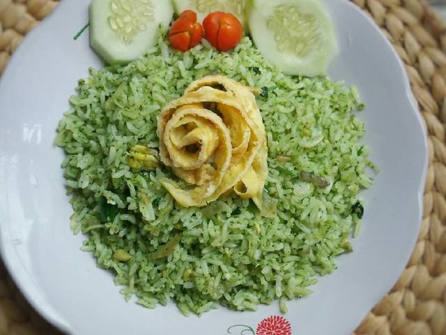 nasi goreng hijau, menu buka puasa