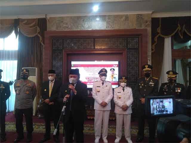 Bupati dan Wakil Bupati Pali Dilantik