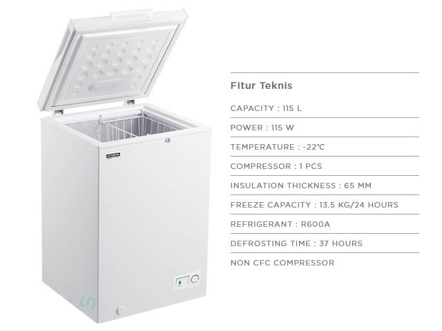 Chest Freezer MD 0156 W , industri kuliner tanah air , Instagram MODENA , modena