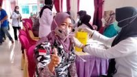 Pengurus DPD Bapera OKI yang juga ikut Divaksin dalam kegiatan vaksinasi massal tersebut