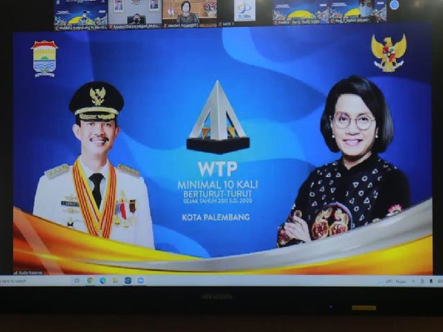 motivasi bagi semua OPD , Palembang Mendapat Penghargaan WTP , pengelolaan keuangan dengan baik , pengelolaan keuangan Pemkot , Predikat Wajar Tanpa Pengecualian