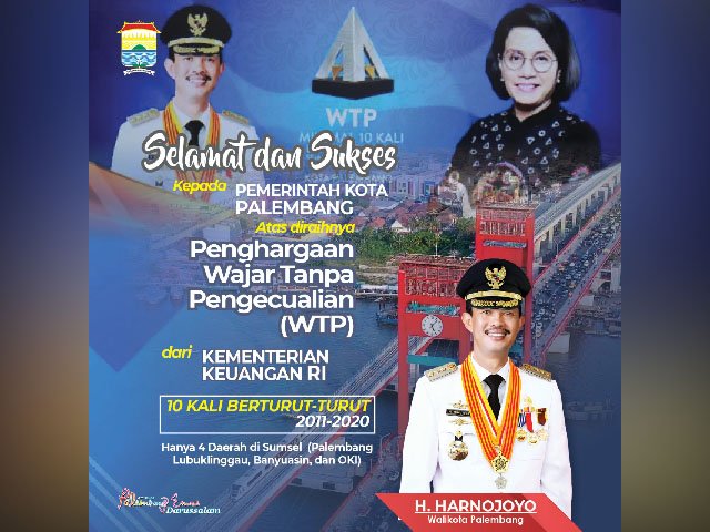 Palembang Mendapat Predikat Wajar Tanpa Pengecualian