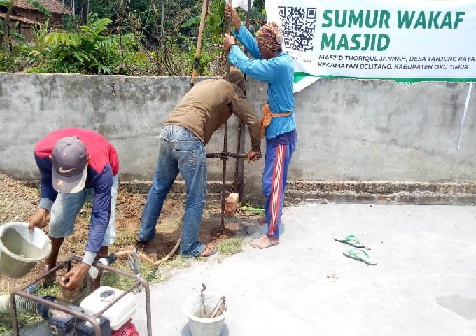 Global Wakaf ACT Sumsel , kebutuhan dasar makhluk hidup , minim air bersih , Pembangunan Sumur Wakaf