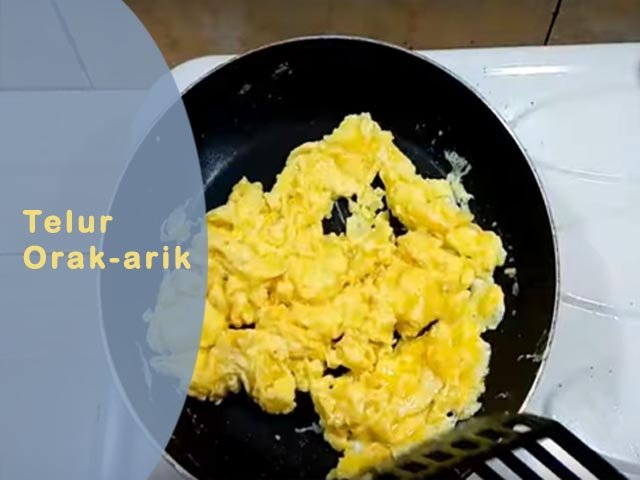 Telur Orak-arik tanpa minyak