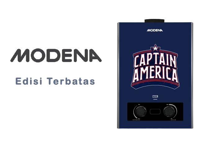 Modena edisi terbatas , water heater GI 0632 seri MARVEL , water heater tip GI 0632