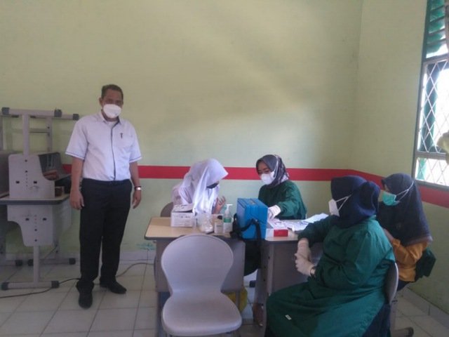kegiatan vaksinasi , Pembalajaran Tatap Muka , siswa vaksin disekolah