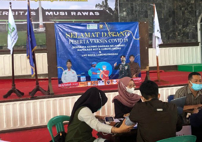 vaksinasi dosis pertama, vaksinasi untuk mahasiswa, Universitas Musi Rawas