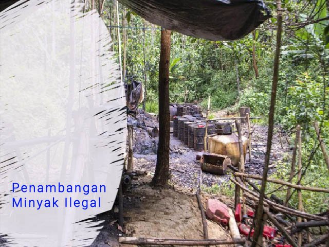 penambang minyak ilegal, praktik pengeboran minyak ilegal