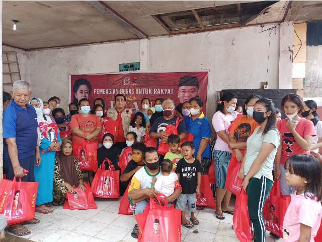 BAGUNA PDIP kota Palembang , korban becana banjir , Paket Sembako , pencegahan bencana di kota palembang