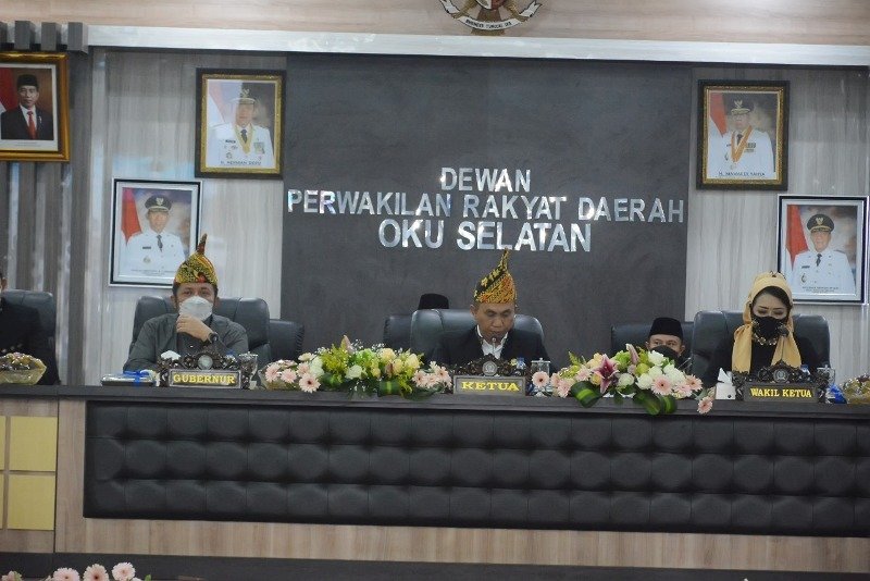 Gubernur Sumsel , H. Herman Deru , Heri Martadinata S.E , Ketua DPRD Oku Selatan , Sidang Paripurna Istimewah