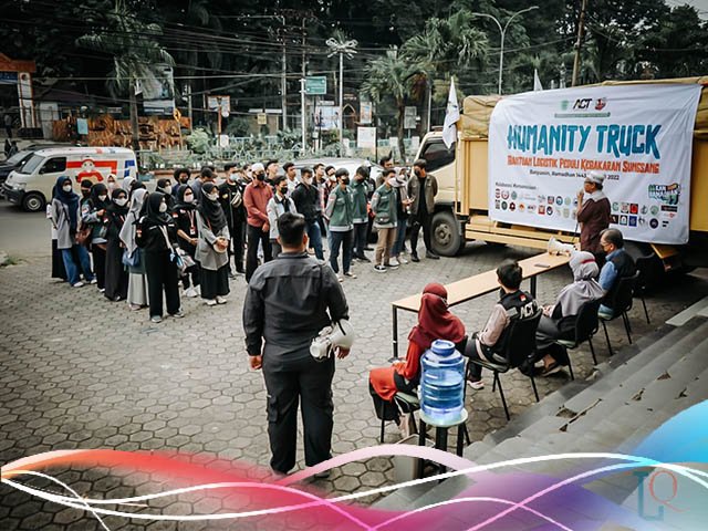 Bantuan Logistik , beban para penyintas kebakaran , Truk Kemanusiaan ACT Palembang