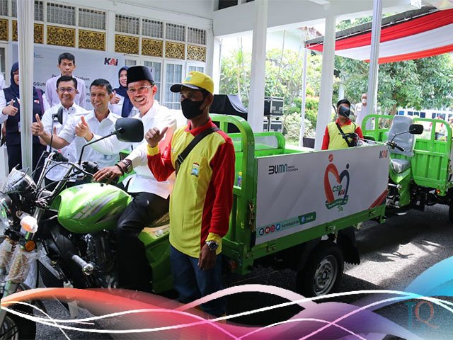 motor kebersihan angkut sampah
