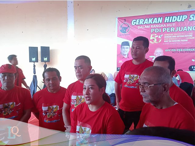 HUT Ke-50 PDI Perjuangan , PDI Perjuangan Kota Palembang