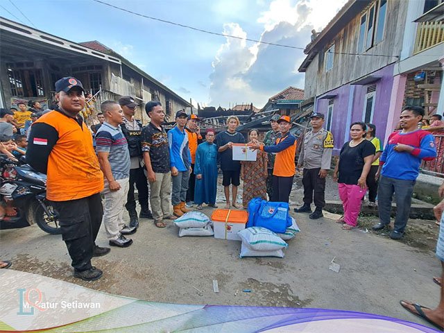 Korban Kebakaran di Kecamatan Lais