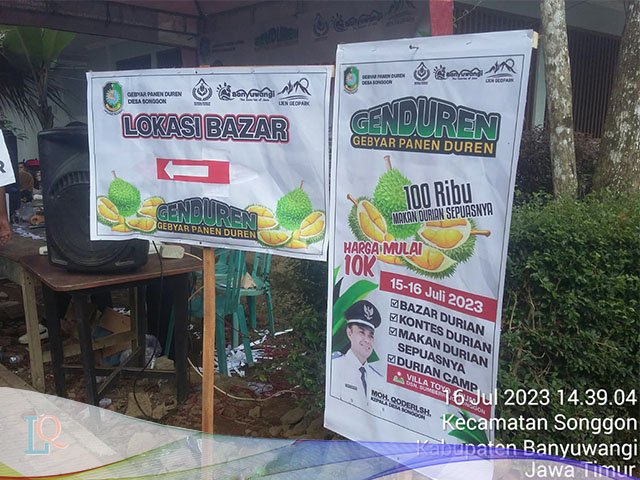 Bazar Durian di Desa Songgon , Kontes Durian di Desa Songgon