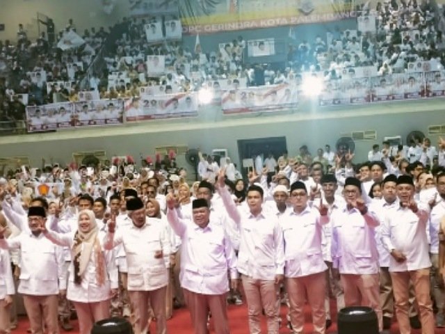 Rapat Konsolidasi dan Pengukuhan Pengurus PAC Partai Gerindra Se Kota Palembang, Ribuan Kader Gerindra Siap Menangkan Prabowo Subianto Jadi Presiden 2024