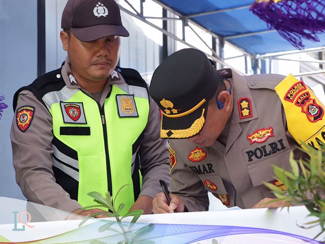 Tinjau Pos Pam di Nusa Penida