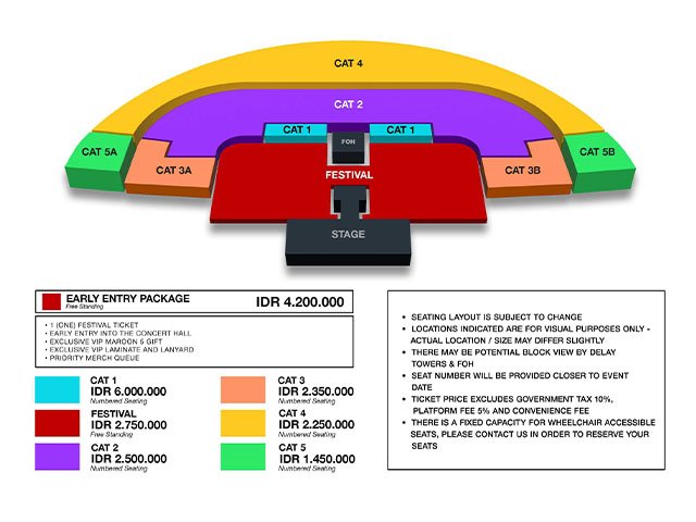 harga tiket konser maroon5