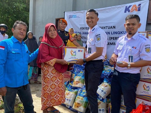 Kemiskinan di Sumsel , Paket Sembako , PT KAI Divre III Palembang