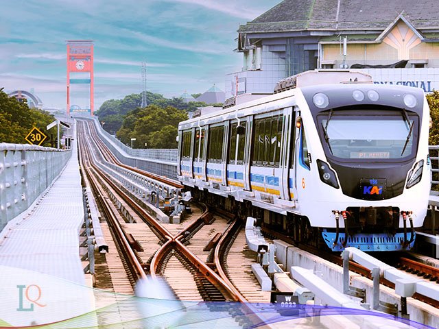 Keindahan Jembatan Ampera , LRT Sumsel , PT KAI Divre III Palembang