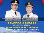 Bupati Empat Lawang , pelantikan bupati dan wakil bupati
