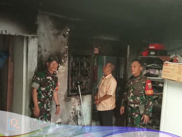 Babinsa Sako , Korban Kebakaran