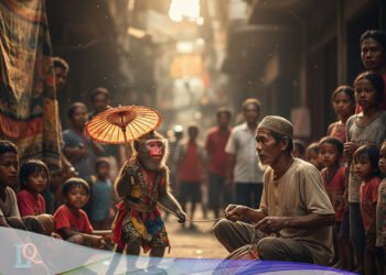 topeng monyet, hiburan rakyat